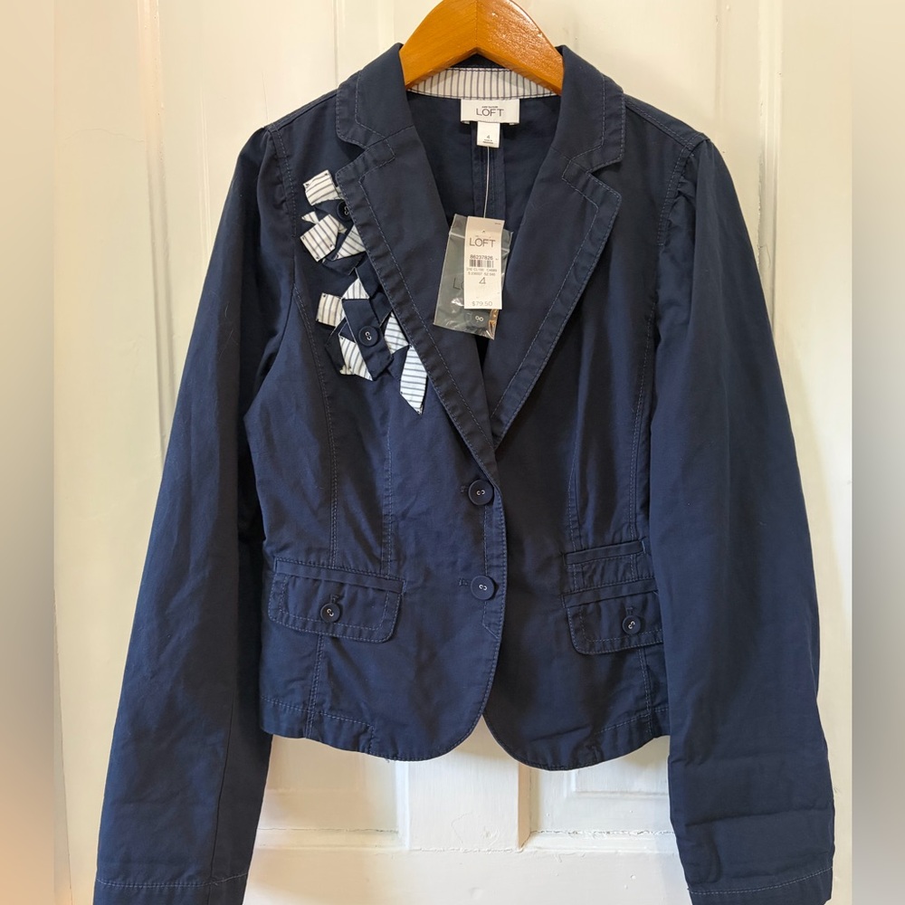 NWT Navy Loft Pinwheel Jacket